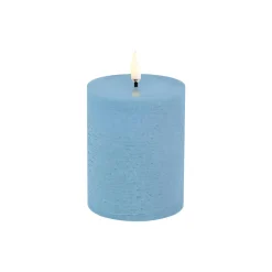 Clearance Uyuni Lighting LED Pillar Candle 10 cm, sky blue