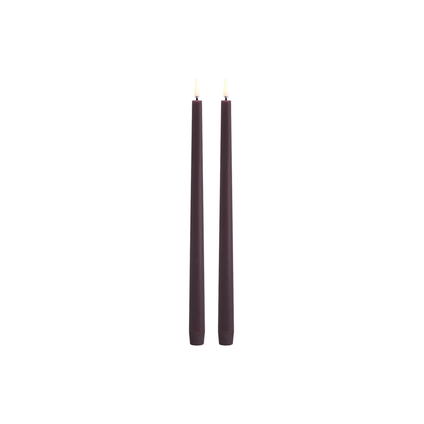 Best Uyuni Lighting LED Slim Taper Candle 32 cm 2 pcs, plum