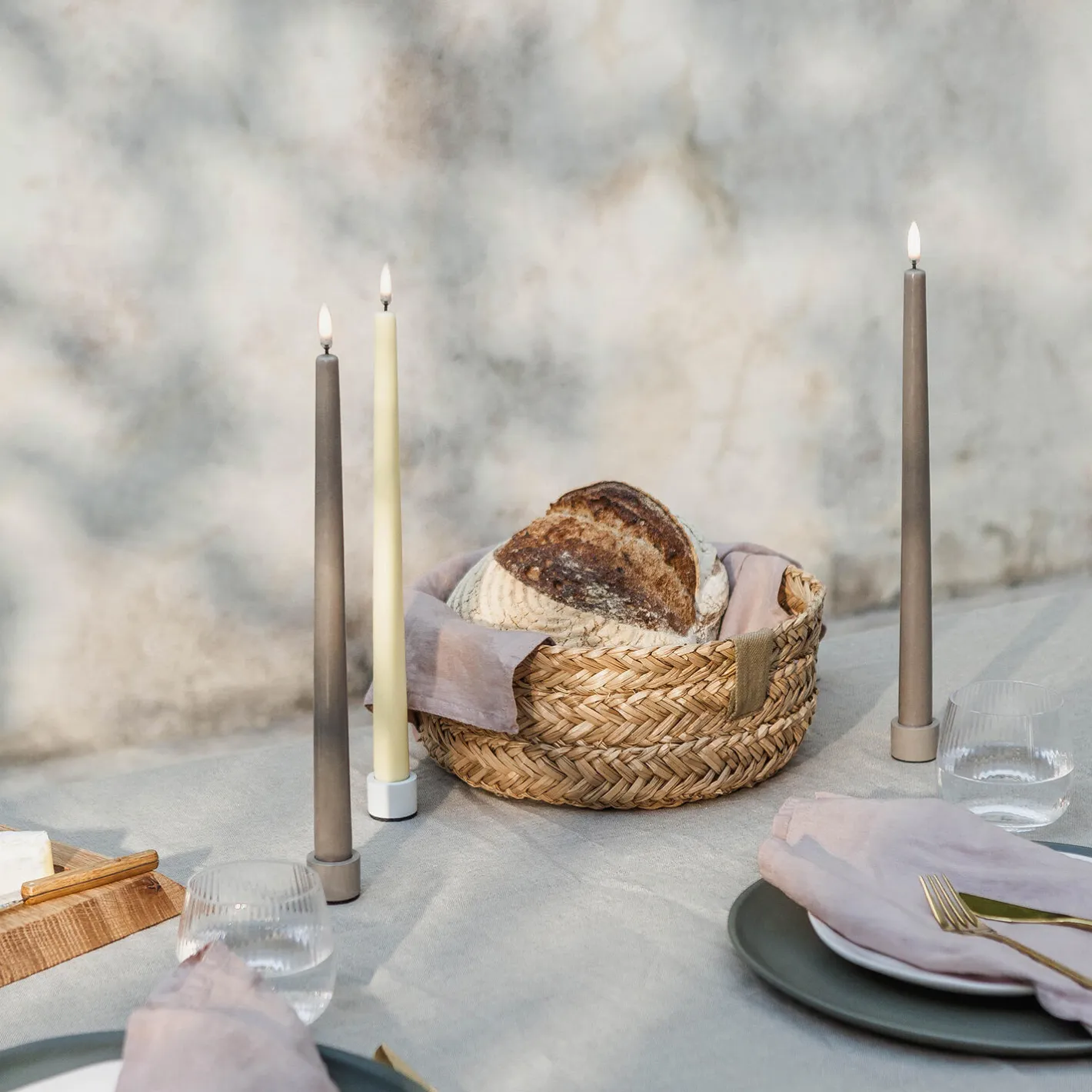 Uyuni Lighting LED Slim Taper Candle 32 cm 2 pcs,> Lys & Duftlys