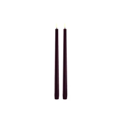 Uyuni Lighting LED slim taper candle 2-pack, wine red> Lys & Duftlys
