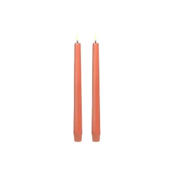 Uyuni Lighting LED Slim taper candle 2-pack, apricot> Lys & Duftlys