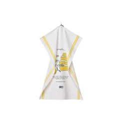 Sale Lexington Lemon Poppy Organic Cotton Kitchen Towel, white/yellow