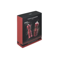 Cole & Mason London Salt and pepper set, rød r&oslash;d