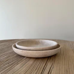 HOEME Copenhagen LUNA Medium Fad, sand> Skåle & Fade