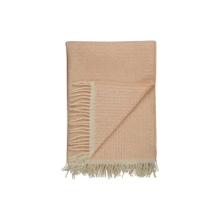 Best Røros Tweed MELLO Throw, powder pink