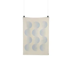 Sale Røros Tweed MOON Throw, crescent blue