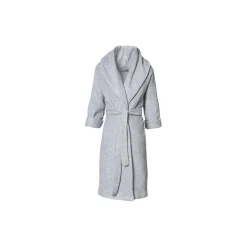 Karmameju MOUNT FUJI fleece bathrobe, light grey>Dame Nattøj & Loungewear|Badekåber