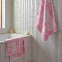 Moomin Arabia Mumi håndklæde seashells pink> Håndklæder