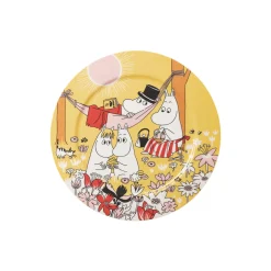 Outlet Moomin Arabia Mumi serveringsfad Familietid, gul yellow