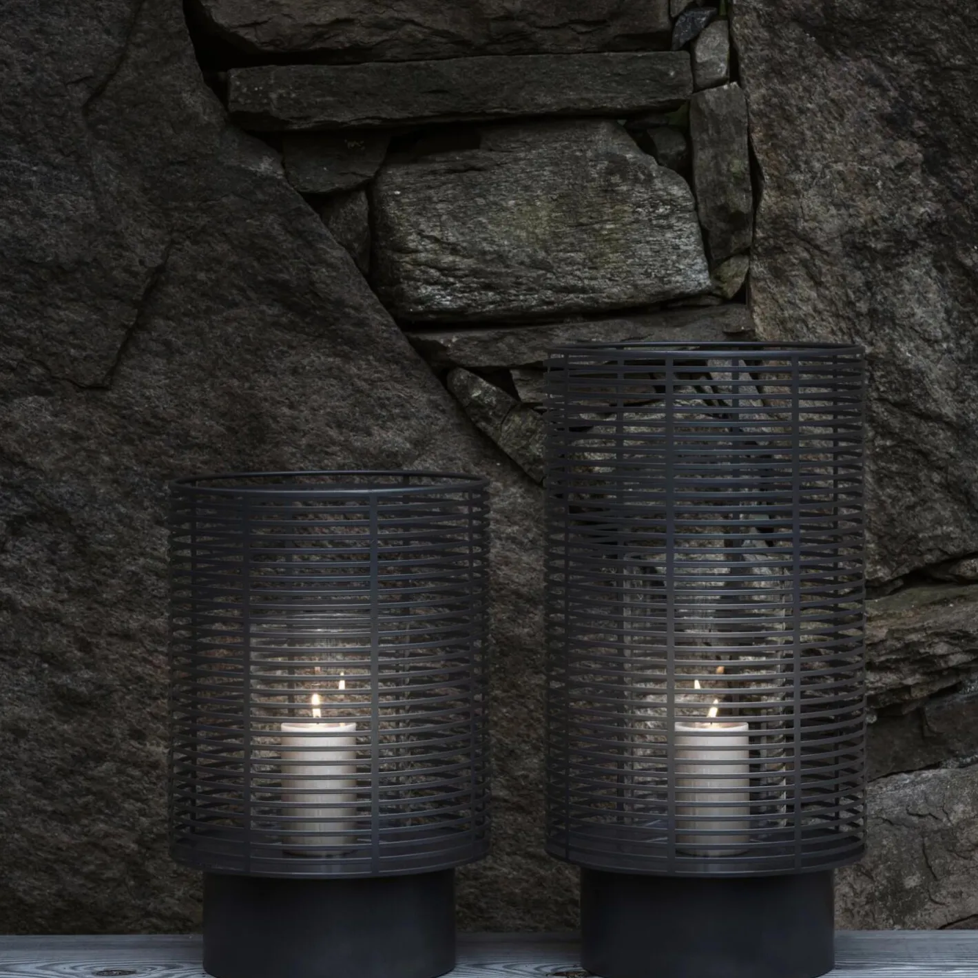 Blomus OLEA Outdoor Lantern, gunmetal> Lysestager
