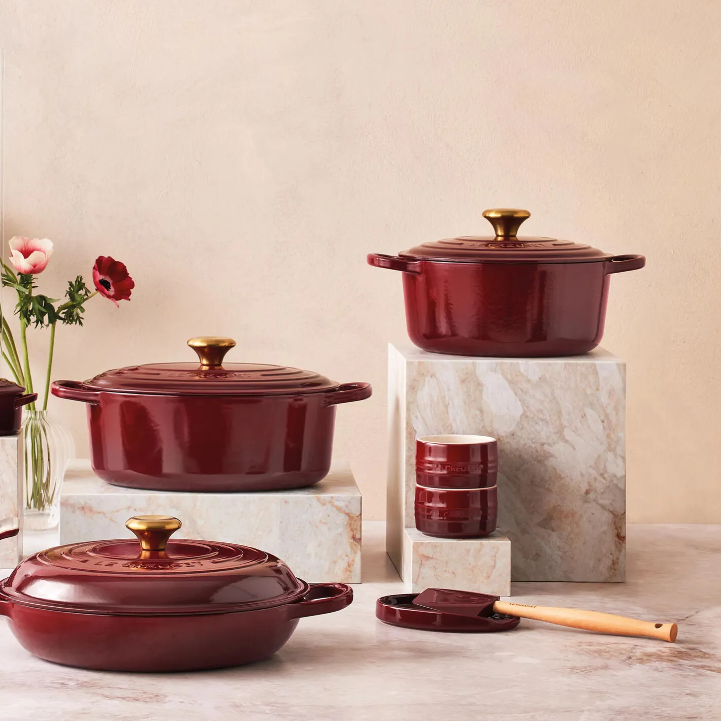 Le Creuset Oval grydeskeholder, garnet garnet, garnet, garnet, garnet