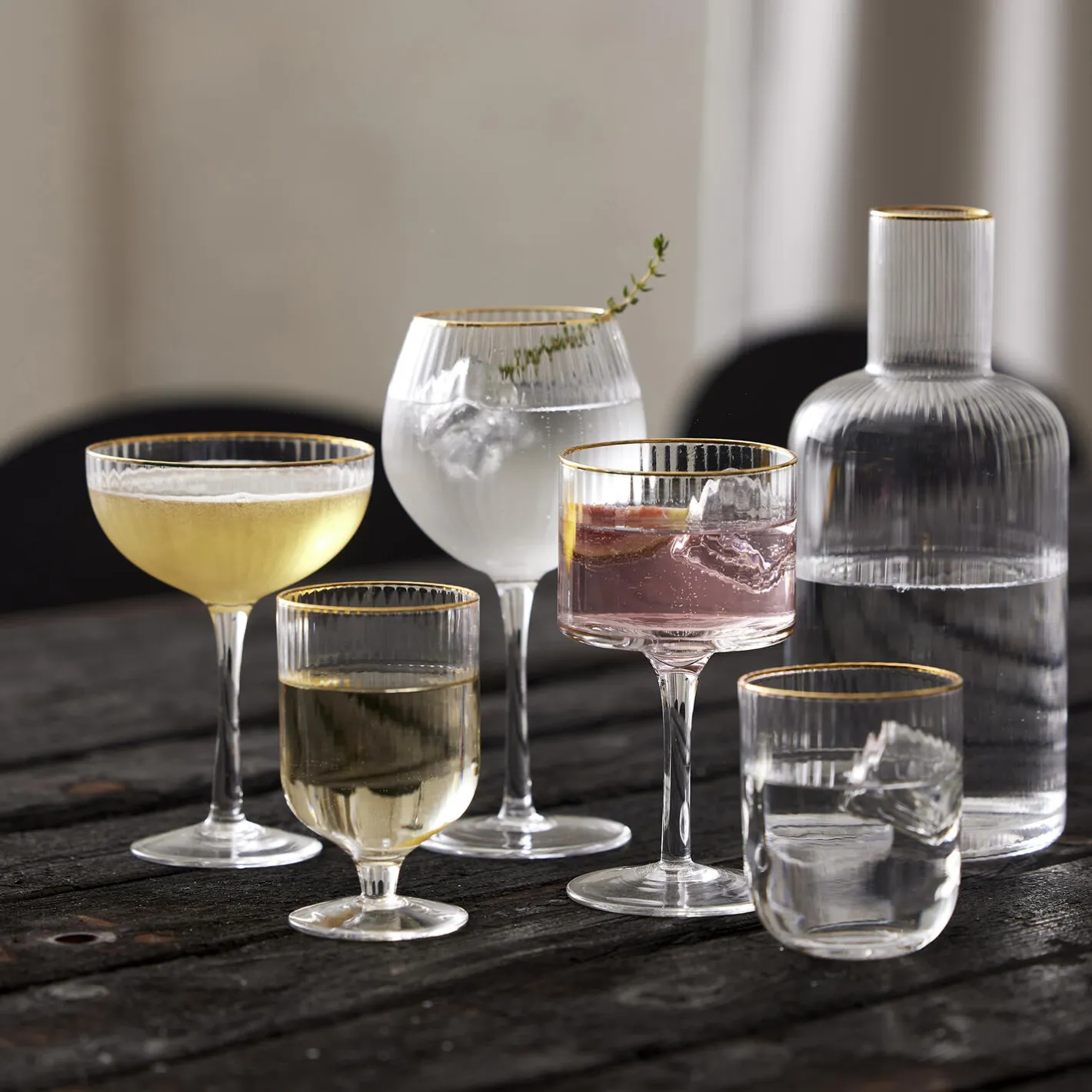 New Lyngby Glas Palermo Gold tumbler 4 stk.