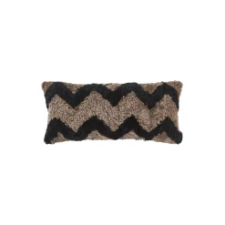 NATURES Collection PATTERN COLLECTION Zig Zag pude, taupe/black> Pyntepuder & Hynder