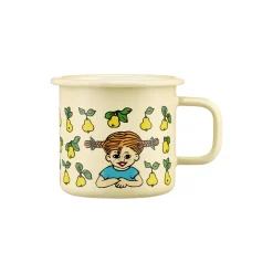 Best Muurla Pippi emaljekrus frugter, gul yellow