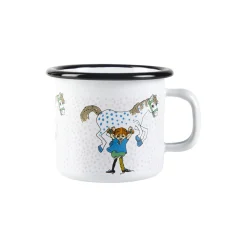 Discount Muurla Pippi emaljekrus pippi og hesten, hvid white