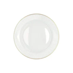 Sale Pillivuyt Plissé flad tallerken Ø 28 cm, hvid/guld
