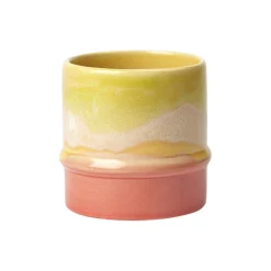 Discount Kähler Poppery krus, yellow/apple green/pink