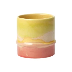 Discount Kähler Poppery krus, yellow/apple green/pink
