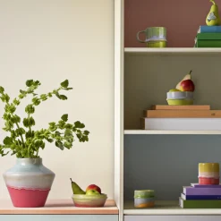 Discount Kähler Poppery krus, yellow/apple green/pink