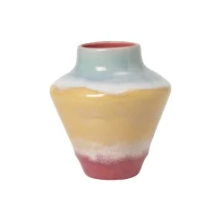 Discount Kähler Poppery vase, pink/mint/gul