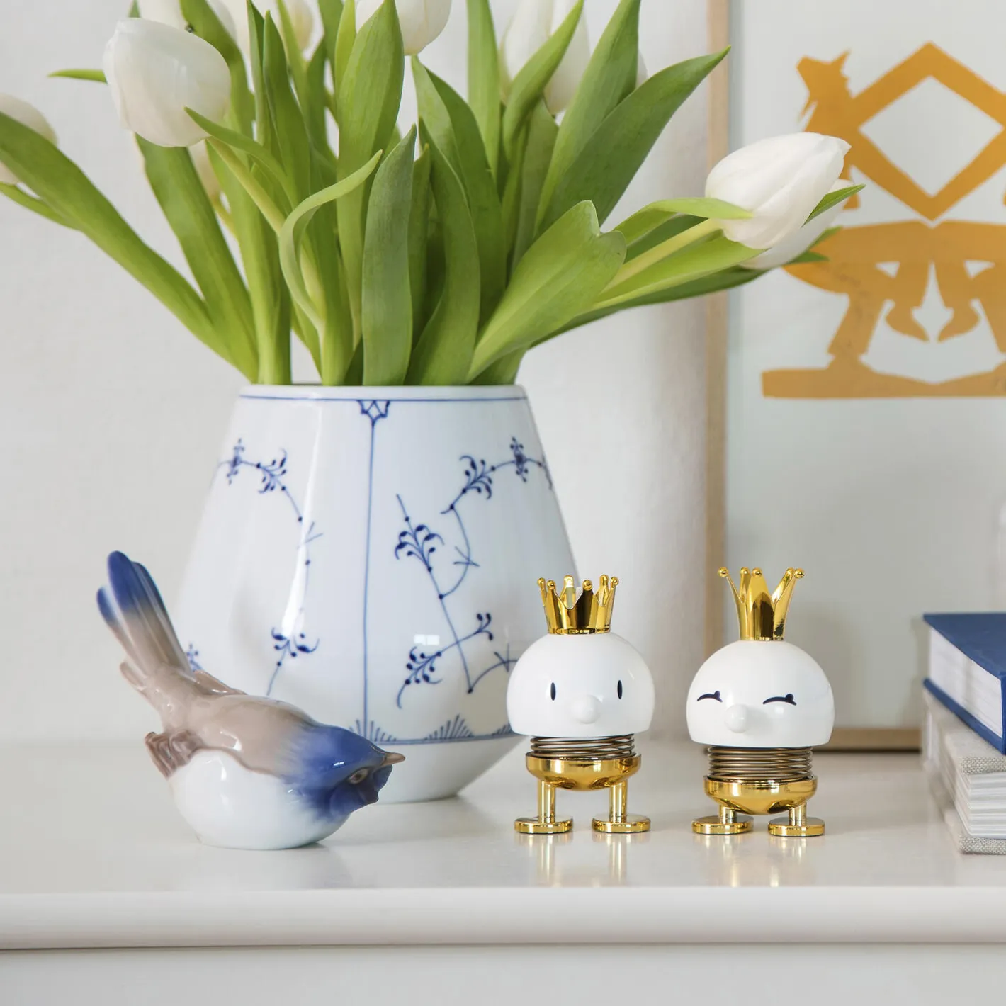 Hoptimist Princess, white> Figurer & Glaskunst