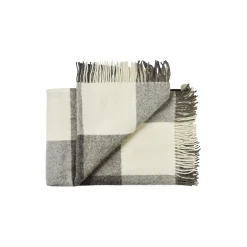 Discount Silkeborg Uldspinderi Ærø plaid, 0101 grey white