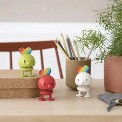 Hoptimist Rainbow, white> Figurer & Glaskunst