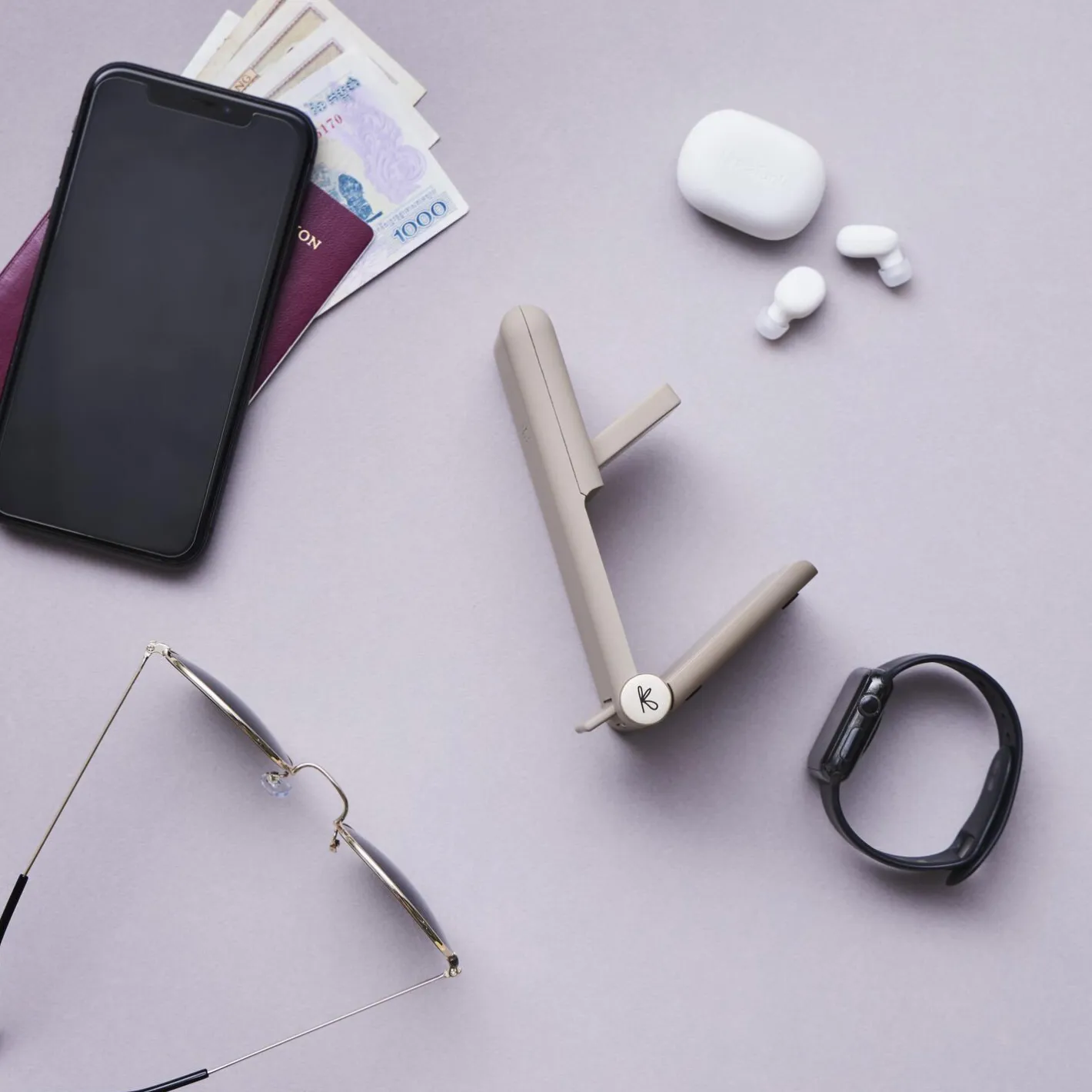 Discount Kreafunk reCHARGE + trådløs powerbank, ivory sand