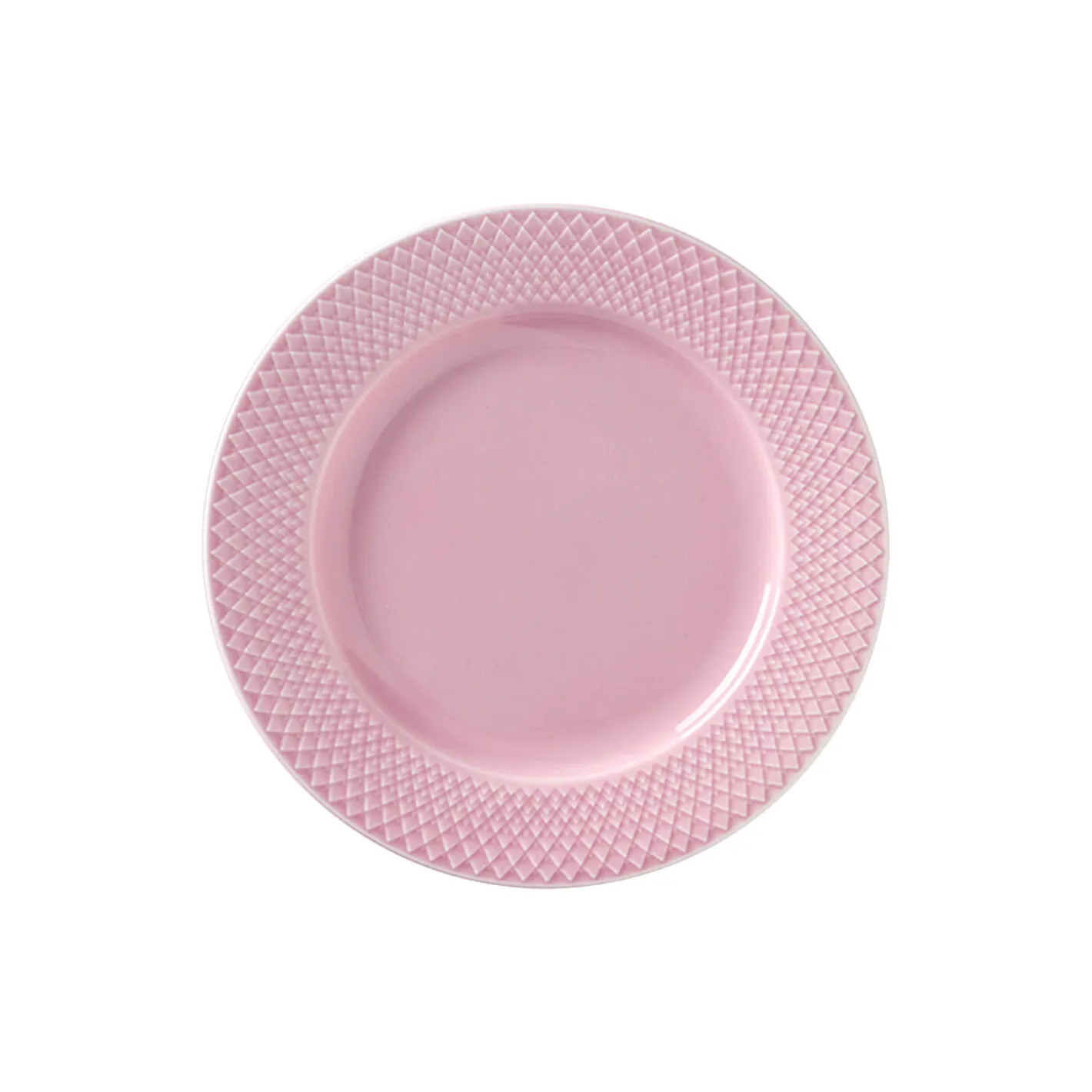 Outlet Lyngby Porcelæn Rhombe Color frokosttallerken Ø 21 cm, rosa