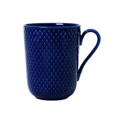 Clearance Lyngby Porcelæn Rhombe Color krus med hank, mørk blå m&oslash;rk blå