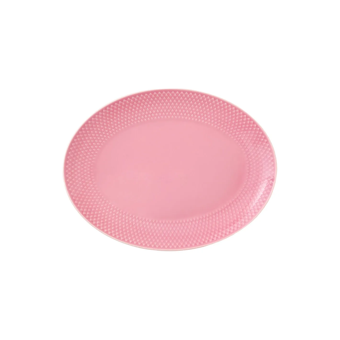 Sale Lyngby Porcelæn Rhombe Color ovalt serveringsfad, rosa
