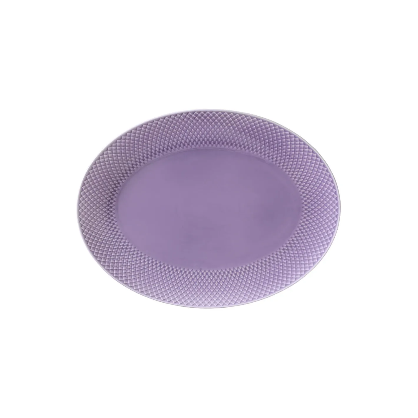 Outlet Lyngby Porcelæn Rhombe Color ovalt serveringsfad, lilla