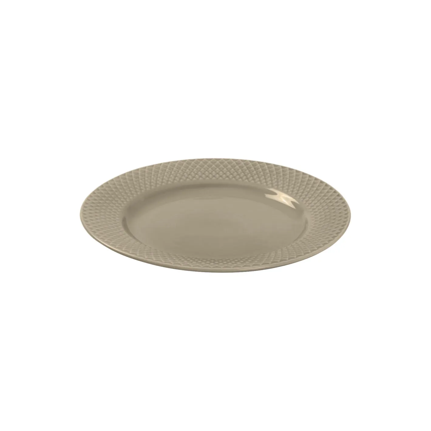 Sale Lyngby Porcelæn Rhombe Earth Frokosttallerken Ø 23 cm, clay
