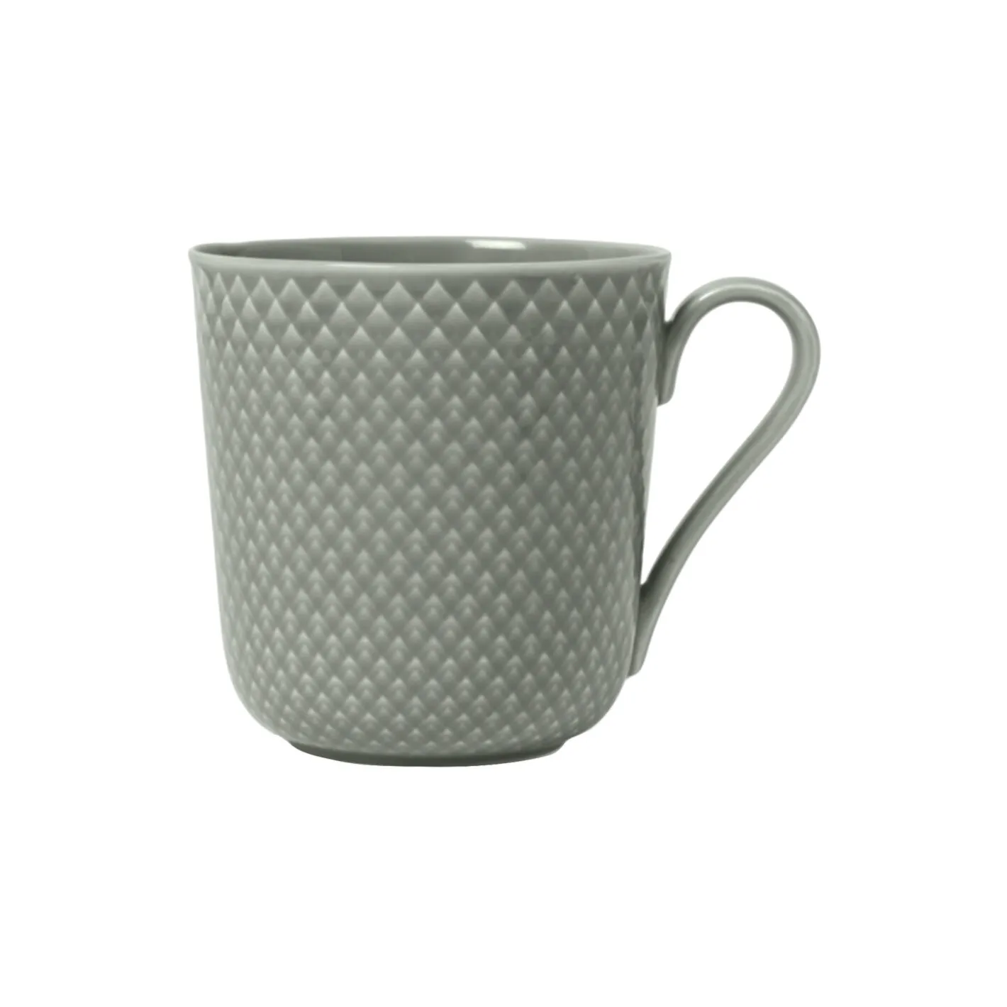 Online Lyngby Porcelæn Rhombe Earth Krus med hank, moss