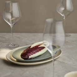 Lyngby Porcelæn Rhombe Earth Ovalt serveringsfad,><noscript><img width=