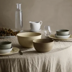 Clearance Lyngby Porcelæn Rhombe Earth Skål, clay
