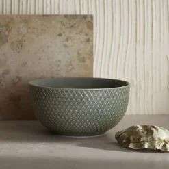 Lyngby Porcelæn Rhombe Earth Skål, moss><noscript><img width=