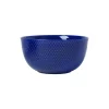 Clearance Lyngby Porcelæn Rhombe serveringsskål, mørk blå