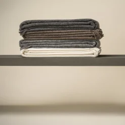 Clearance Silkeborg Uldspinderi Samsø plaid, 00116 dark nordic grey