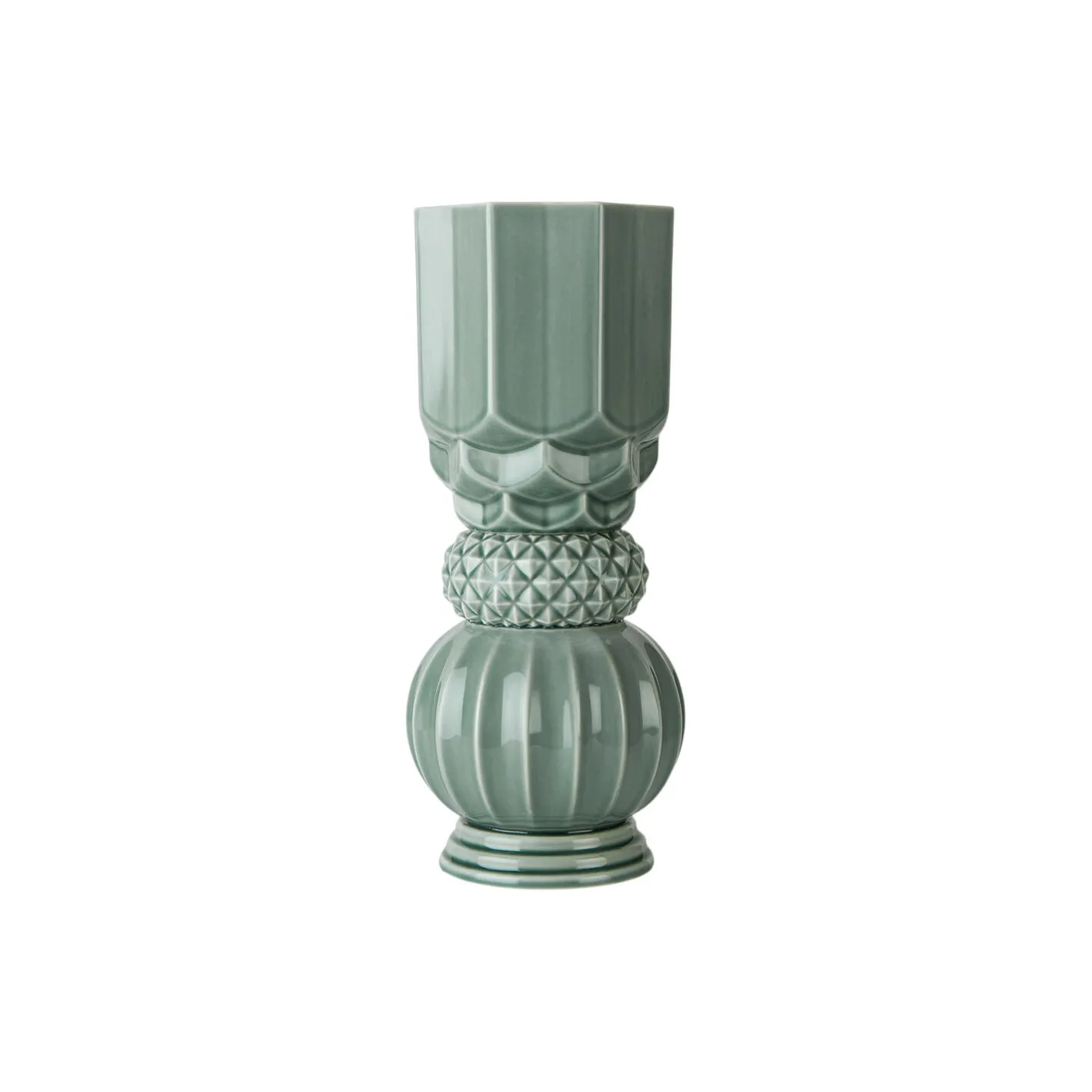 New Dottir Nordic Design Samsurium Towerbell vase, peacock