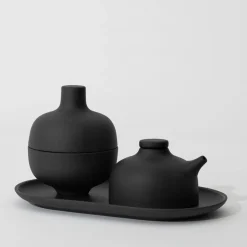 Clearance Design House Stockholm Sand Secrets Soy Pot, black clay