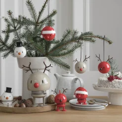 Hoptimist Santa Ornament 2 pcs, red> Pynt