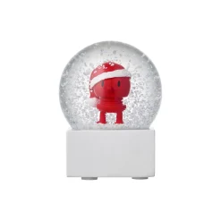 Hoptimist Santa Snow Globe, red> Pynt