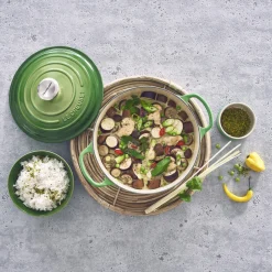 Clearance Le Creuset Signature rund gryde Ø 28 cm, bamboo green
