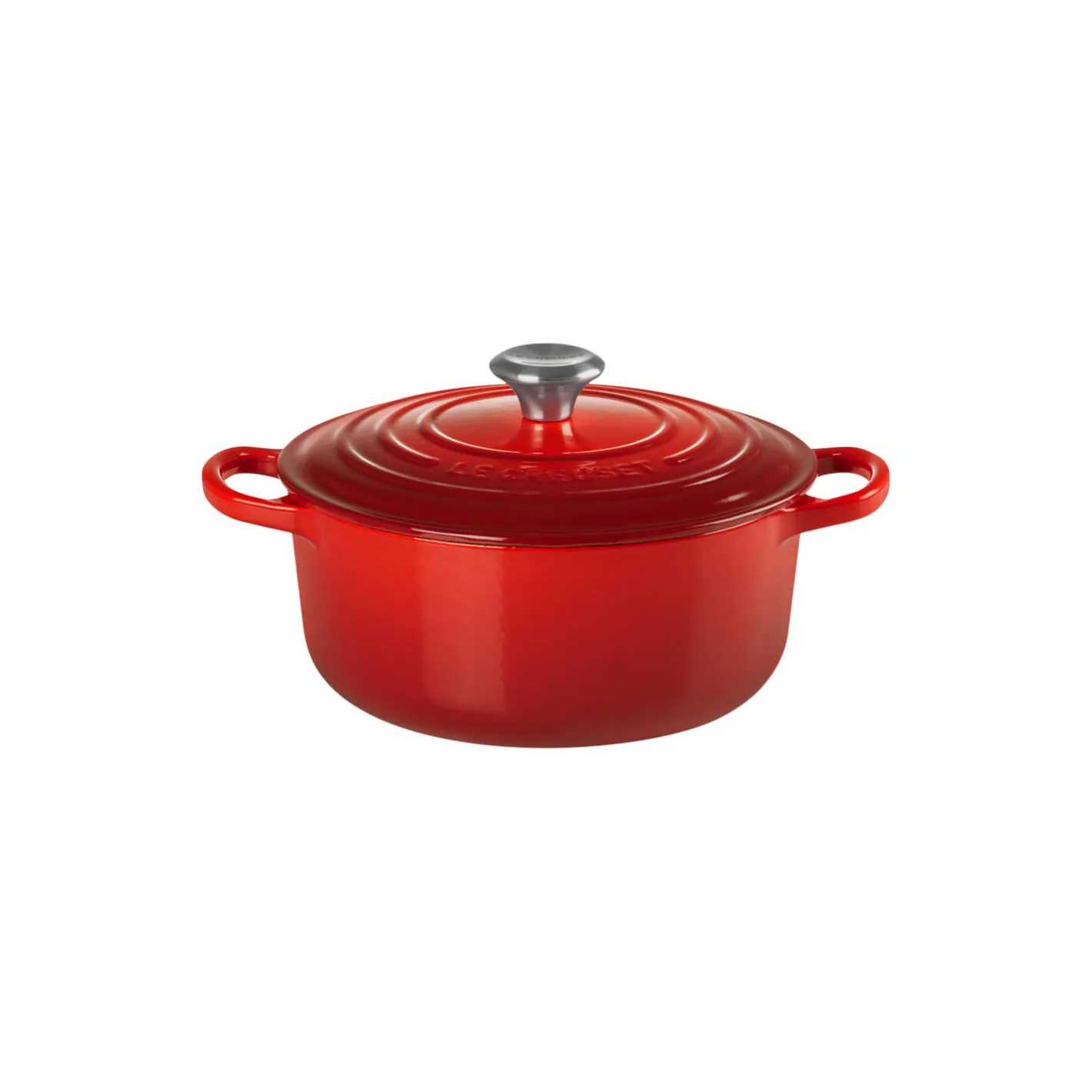Discount Le Creuset Signature rund gryde Ø 20 cm, cerise