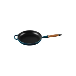 Sale Le Creuset Signature stegepande med træhåndtag Ø 28 cm, nuit