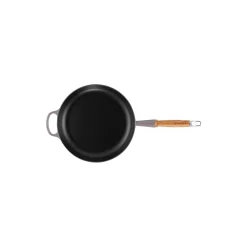 Discount Le Creuset Signature stegepande med træhåndtag Ø 28 cm, flint