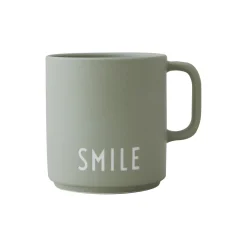 Online Design Letters SMILE favoritkop med hank, green