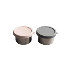 AYA&IDA Snack Container, dark grey/soft rose
