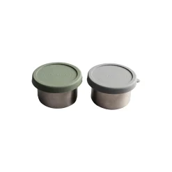 Outlet AYA&IDA Snack Container, dark grey/tropical green
